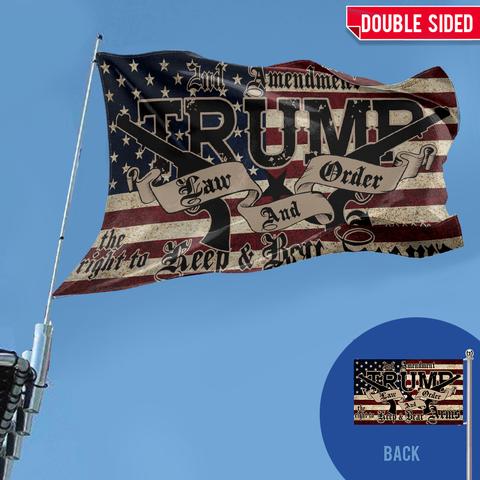 3x5ft  Trump 2020 Trump Law and Order Flag 